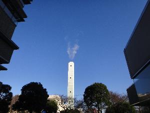 白煙排出状況の写真(12月5日・晴)