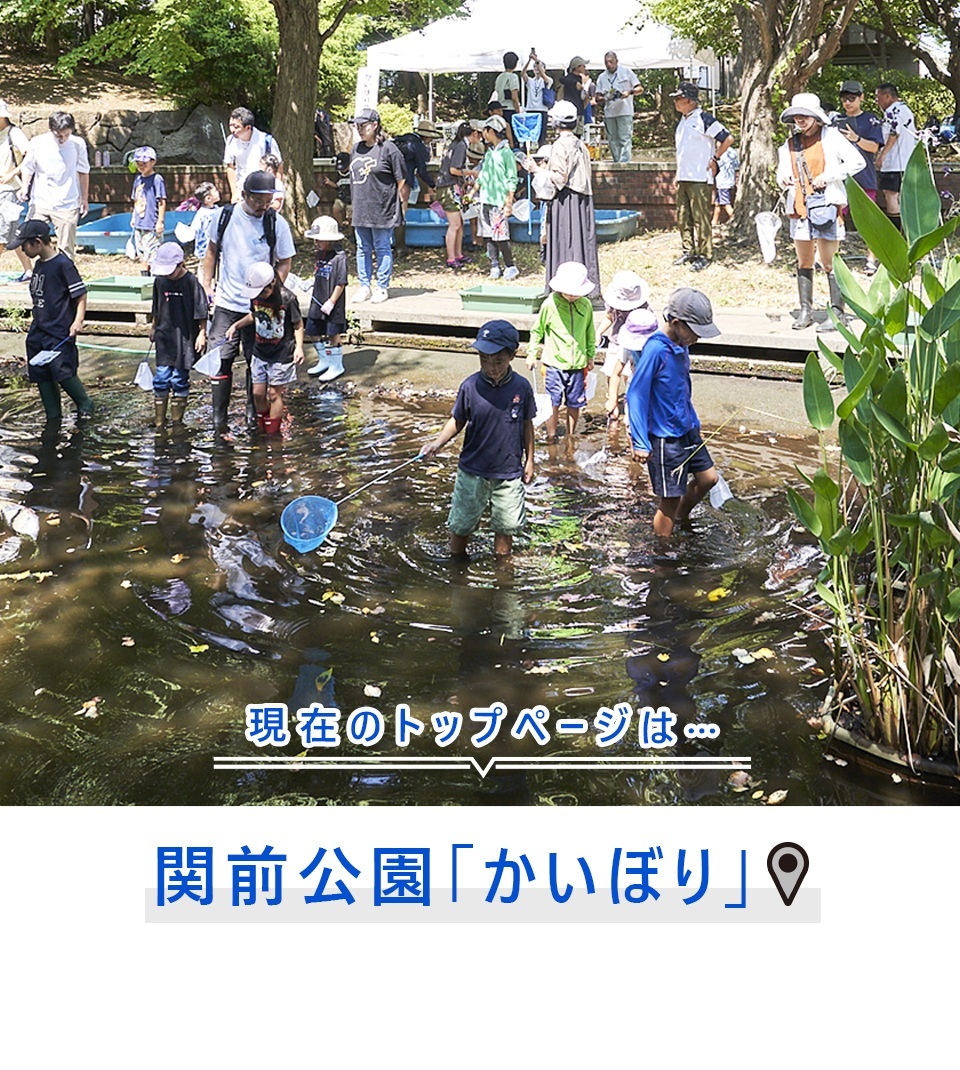 現在のトップページは…関前公園「かいぼり」