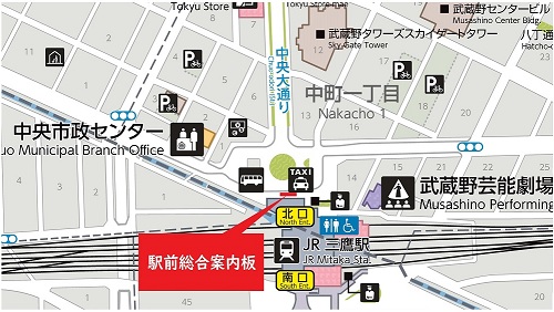 三鷹駅北口地図