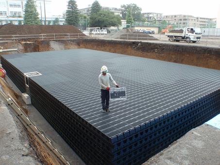 雨水貯留浸透施設の写真