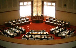 市議会本会議場の写真