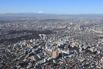 武蔵野市の航空写真