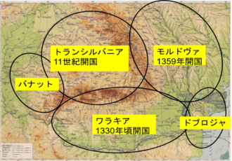 ルーマニアの地方ごとの地図の画像