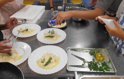 調理実習の写真