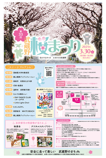 第33回武蔵野桜まつりプログラム表紙の画像
