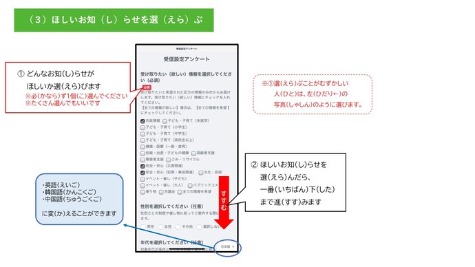 ラインの登録方法の説明(4枚目)