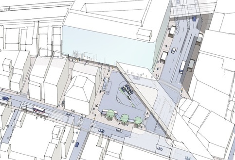 南口駅前広場整備後のイメージ図
