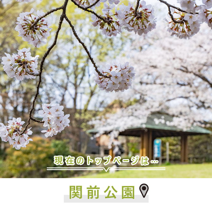 現在のトップページは..関前公園