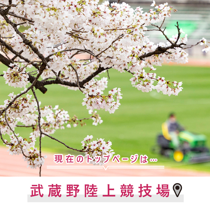 現在のトップページは..武蔵野陸上競技場
