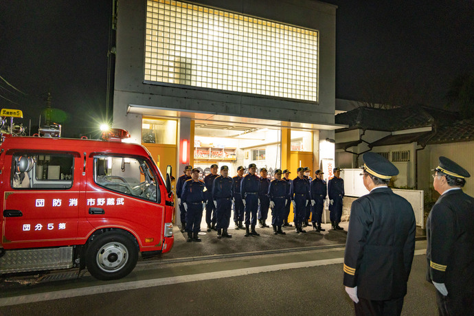 写真: 歳末警戒の様子