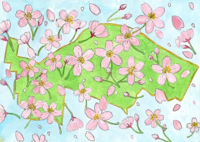 第33回武蔵野桜まつりイラストコンテスト最優秀賞作品