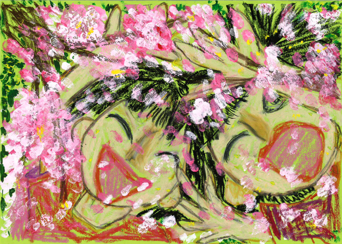 第34階武蔵野桜まつり ポスターイラストコンテスト 優秀賞作品です