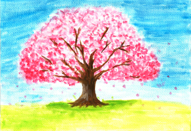 第34階武蔵野桜まつり ポスターイラストコンテスト 優秀賞作品です