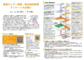 チラシ：保健センター増築及び複合施設整備アンケート