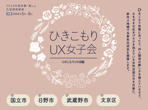 画像：ひきこもりUX女子会 ＠国立市 @日野市 @武蔵野市 @文京区