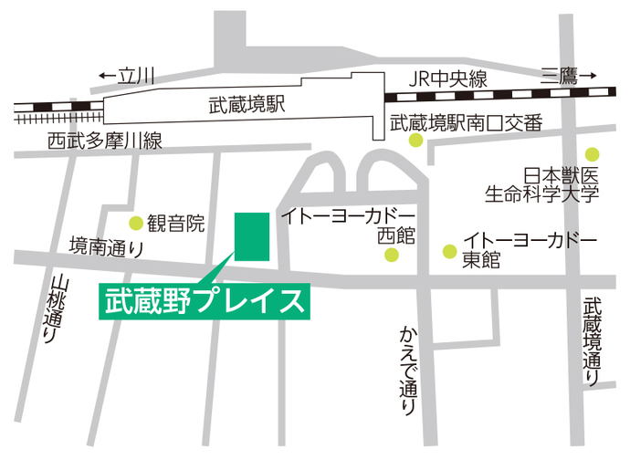 西部期日前投票所の地図