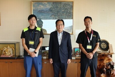 写真：山形県酒田市への派遣職員(第4次) 出発式の様子