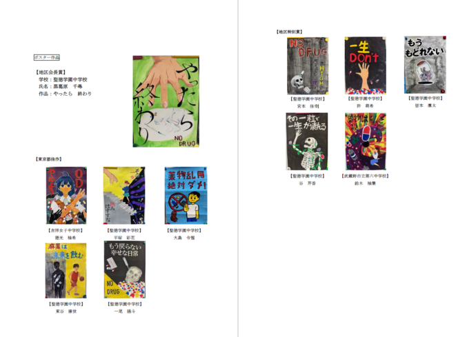 令和7年度薬物乱用防止ポスター・標語 武蔵野市地区協議会選考結果について