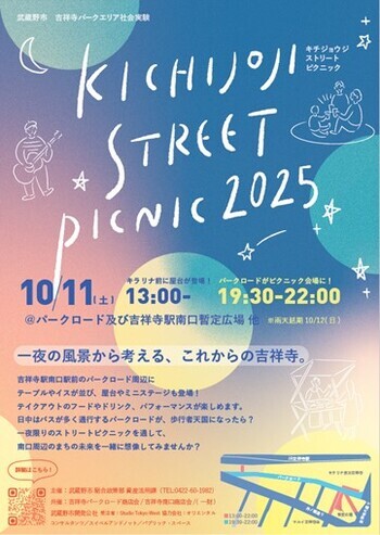 KICHIJOJI STREET PICNIC 2025 10月11日（土曜日）一夜の風景から考える、これからの吉祥寺。