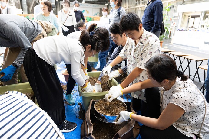 土のリサイクル講座の様子