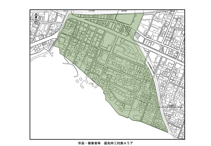「きちぱ未来会議」市民・事業者等_優先枠（1）対象エリア図
