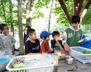 サブリーダー 野外炊事の様子