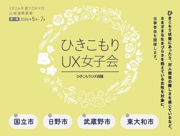 ひきこもりUX女子会 国立市 日野市 武蔵野市 東大和市