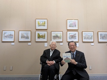 6月23日 火曜日 季刊むさしの「武蔵野スケッチ物語」連載100回記念展覧会視察の写真
