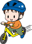 イラスト:キックバイクに乗る子ども