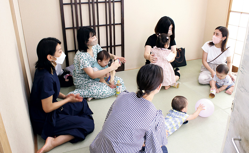 happily photo studioでの撮影会にてママ同士の交流